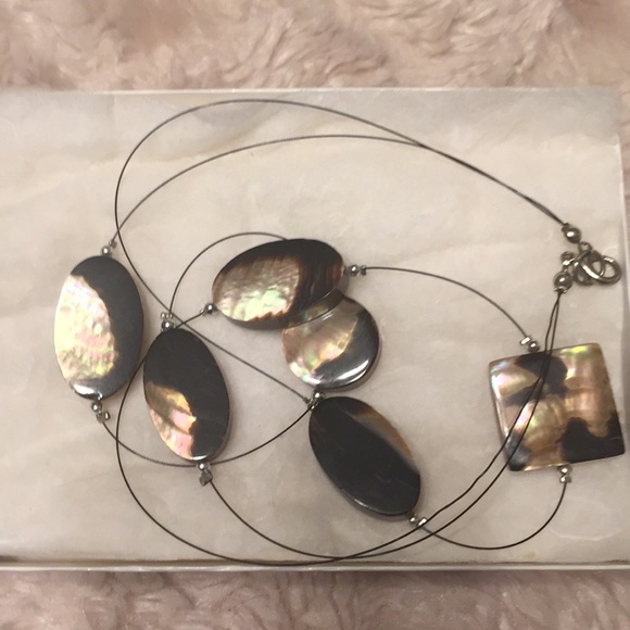 Chico’s MOP Leopard Print Necklace - Picture 5 of 5